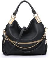 👜 dasein women's classic rhinestone shoulder handbag and wallet set in hobo style logo