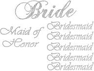 💎 sparkling rhinestone wedding transfer for the bride and bridesmaids: perfect for adding glamour to your special day logo