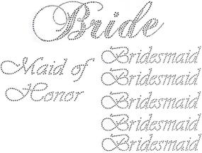 img 4 attached to 💎 Sparkling Rhinestone Wedding Transfer for the Bride and Bridesmaids: Perfect for adding glamour to your special day