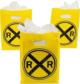 img 1 attached to 🚂 Fun Express - Railroad Birthday Plastic Treat Bags - Party Supplies - Plastic Bags - 12 Pieces