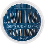 🧵 singer 00290 self-threading hand sewing needles, assorted pack of 15 logo