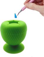 suctioned vinyl weeding scrap collector with silicon suction cups - craft weeding tools holder set kit for vinyl disposing, crafters, and waste storage box scrap collection (green) logo