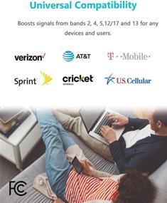 img 1 attached to 📶 Phonetone Home Cell Phone Signal Booster - Boosts All Carriers Verizon AT&T T-Mobile Voice and Data, Supports Multiple Devices, FCC Approved