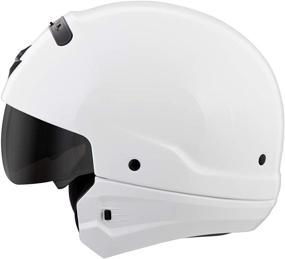 img 1 attached to ScorpionEXO EXO Covert Helmet: Gloss White - X-Small for Optimal Safety and Style