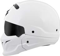 scorpionexo exo covert helmet: gloss white - x-small for optimal safety and style logo
