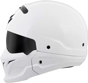 img 4 attached to ScorpionEXO EXO Covert Helmet: Gloss White - X-Small for Optimal Safety and Style