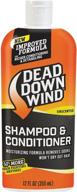 🍊 dead down wind shampoo & conditioner: 12 oz bottle for odor elimination & hunting accessories – gentle, safe for sensitive skin, orange, model:121218 logo