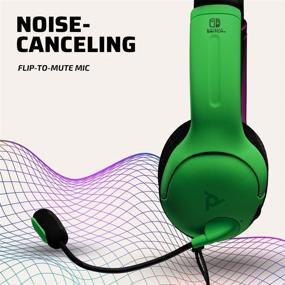 img 2 attached to 🎧 PDP Gaming LVL40 Stereo Headset for Nintendo Switch - PC, iPad, Mac Compatible - Noise Cancelling Microphone, Lightweight, On Ear Headphones - Splatoon 2 Pink & Green