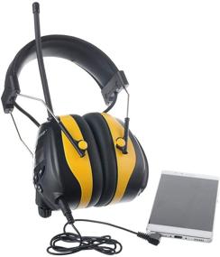 img 1 attached to 🎧 PROTEAR Digital AM FM Radio Headphones: 25dB NRR Ear Protection & Noise Reduction for Lawn Mowing and Landscaping (Yellow)