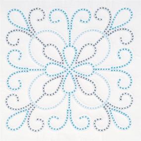 img 1 attached to Jack Dempsey Needle Art 732103 XX Design 6-Quilt Block: Vibrant 18-Inch by 18-Inch White Fabric for DIY Projects