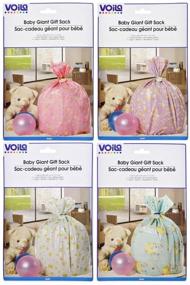 img 1 attached to Giant Wrap Bag: Large 36x44 Inch Plastic Sack for Baby Shower Presents - Style Vary