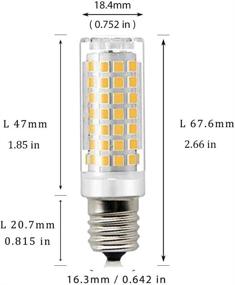 img 3 attached to Dimmable Microwave Oven Light Bulb (Pack of 2) - Ceramic Body E17 LED Bulb, Warm White 3000K, 8W (Equivalent to 70W Halogen Bulb)