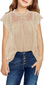 img 2 attached to Dokotoo Sleeve Chiffon Blouses Fashion Girls' Clothing in Tops, Tees & Blouses