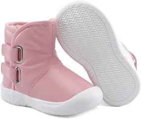 img 2 attached to 🥾 Warm Winter Snow Boots with Rubber Soles for Toddler Boys and Girls