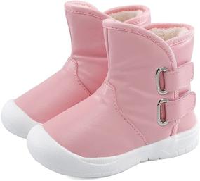 img 3 attached to 🥾 Warm Winter Snow Boots with Rubber Soles for Toddler Boys and Girls