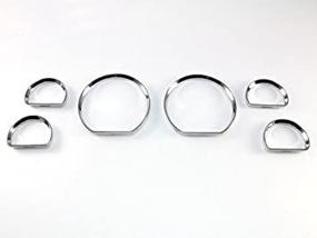 img 1 attached to 🚗 B2 Chrome Dash Gauge Ring Bezel Set - Enhance Your Ford 94-04 Mustang!