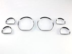 img 2 attached to 🚗 B2 Chrome Dash Gauge Ring Bezel Set - Enhance Your Ford 94-04 Mustang!