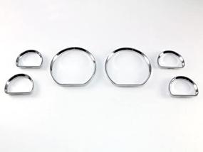 img 3 attached to 🚗 B2 Chrome Dash Gauge Ring Bezel Set - Enhance Your Ford 94-04 Mustang!