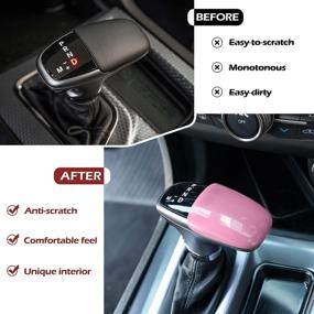 img 2 attached to Add a Stylish Touch to Your Dodge Charger and Challenger with the LAIKOU Gear Shift Trim Knob in Baby Pink - Interior Accessories 2015-2021