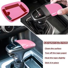 img 1 attached to Add a Stylish Touch to Your Dodge Charger and Challenger with the LAIKOU Gear Shift Trim Knob in Baby Pink - Interior Accessories 2015-2021