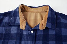 img 3 attached to Makkrom Flannel Shirts: Stylish Cotton Button Men's Clothing for All Occasions