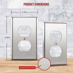 img 2 attached to ENERLITES Duplex Receptacle Outlet Metal Wall Plate