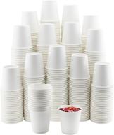 ☕ 500-pack 6 oz. white paper disposable cups for hot / cold drinks – water, juice, coffee or tea – perfect for water coolers, parties, or on-the-go coffee logo