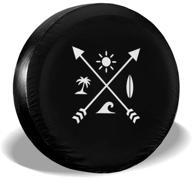 🏖️ 14 inch beach arrow spare tire cover - waterproof, dust-proof, uv sun wheel tire cover for jeep, trailer, rv, suv, and various vehicles logo