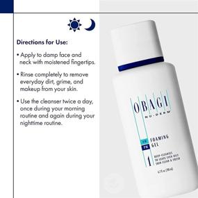 img 3 attached to 🧼 Obagi Medical Nu-Derm Foaming Gel Cleanser with Aloe Vera - Gentle Facial Cleanser for Normal to Oily Skin - Purifying Cleansing Gel to Remove Impurities, Excess Oil, and Makeup - 6.7 Fl Oz (200mL)