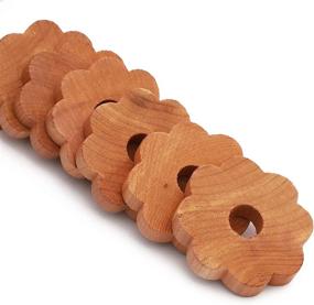 img 2 attached to Cedar Rings for Hangers, Cedarwood Closet and Drawer Freshener - 🌲 1.9 inch, 36 Pack: Keep Your Clothes & Linens Fresh and Moth-Free!