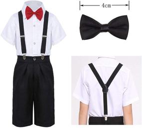 img 2 attached to 👶 Kid's Suspender Set: Polyester Y-Shaped Braces with 3 Clips