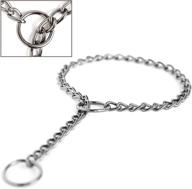 🔗 gun metal chain slip collar for dogs - mighty paw cinch collar, metal choke chain collar logo