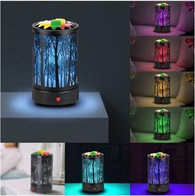 img 1 attached to 🕯️ Hituiter Wax Warmer: 7 Colors LED Lighting, Oil Lamp Burner for Scented Wax, Classic Black Forest Design - Perfect Fragrance Home Décor & Gift