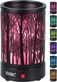 img 4 attached to 🕯️ Hituiter Wax Warmer: 7 Colors LED Lighting, Oil Lamp Burner for Scented Wax, Classic Black Forest Design - Perfect Fragrance Home Décor & Gift