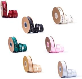 img 1 attached to 🎀 ATRibbons 1-Inch Wide Just for You Satin Ribbon - Ideal for Wedding, Gift Wrapping & Floral Packaging (Black, 50 Yards)