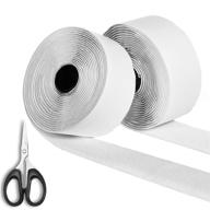 🔗 aidetopp 16 feet x 2 inch hook and loop tape - sticky back fastener rolls with free scissor: versatile self adhesive heavy duty fastening strips for home, office, school, diy crafts or anti slip - white logo