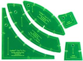 img 2 attached to 🧵 Quilter's Paradise Double Wedding Ring Set Templates – Slit N Sew, Acrylic, non-slip