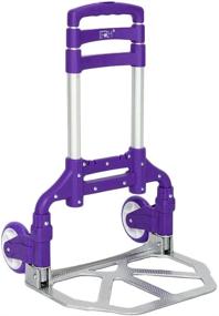 img 3 attached to 🛒 FCH Folding Hand Truck Aluminum Portable Hand Cart 165Lbs Capacity Dolly Cart – Ideal Hand Dolly for Home Use