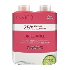 img 1 attached to 🔆 Шампунь и кондиционер WELLA Brilliance для крутых окрашенных волос - Дуэт 33,8 унций