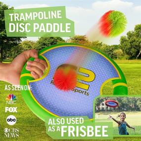 img 3 attached to 🏓 Bouncy Disc Paddle Ball Game & Frisbee: Outdoor Toss and Catch Balls Set for Kids - Perfect for Yard, Beach, Trampoline & Pool Games. Ideal Pool Toys for Boys and Girls, Suitable for All Ages. Exciting Outside Activities including Badminton & Water Balloon Launch!