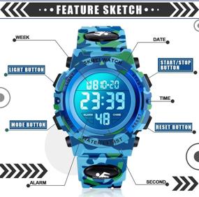 img 3 attached to 🕒 ATIMO LED 50M Waterproof Sports Digital Watch: Perfect Kids Gift for Active Play