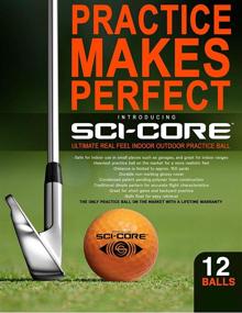 img 3 attached to 🏌️ SCI-CORE Practice Golf Balls (12 Pack) - Real-Feel Training Balls for Kids & Adults - Outdoor & Indoor Golf Practice - Highly Visible Limited Flight - Standard Size