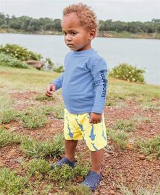 img 2 attached to 🩳 RuggedButts Gingham Swim Trunks for Baby and Toddler Boys' Clothing