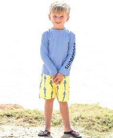 img 3 attached to 🩳 RuggedButts Gingham Swim Trunks for Baby and Toddler Boys' Clothing