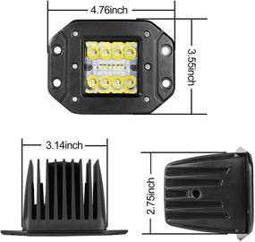 img 2 attached to 💡 Waterproof LED Work Lights - Swatow Industries 2PCS 80W Osram Triple Row Light Bar Spot Flood Combo Off Road Driving Lights for Trucks Tractor SUV 4x4 ATV UTV