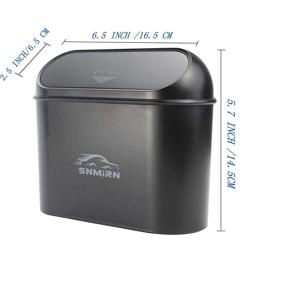 img 3 attached to 🚗 SNMIRN Car Trash Can with Lid: Mini Vehicle Dustbin Garbage Organizer for Automotive, Home, Office