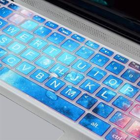img 2 attached to 🌌 Защитный чехол для клавиатуры ноутбука HP Pavilion X360 14" - дизайн Галактики