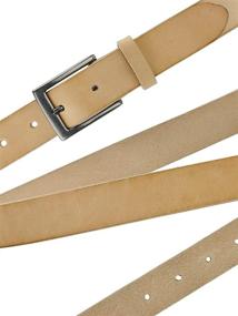 img 2 attached to NYFASHION101 Cowhide Genuine Leather Skinny Men's Accessories in Belts