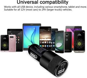 img 1 attached to 🔌 High-Speed USB C Car Charger for iPhone 13 12 11 Mini Pro Max SE Xs Xr X 8 Plus, 30W Dual-Port (PD & 2.4Amp) USB Type C Car Charger Plug for Samsung S21 S20 S10, iPhone, Tablet