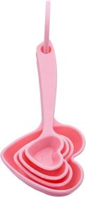 img 3 attached to 💗 YKLIGTN 20 PCS Pink Love Heart Design Plastic Measuring Spoon Sets - Cute and Convenient Kitchen Tool